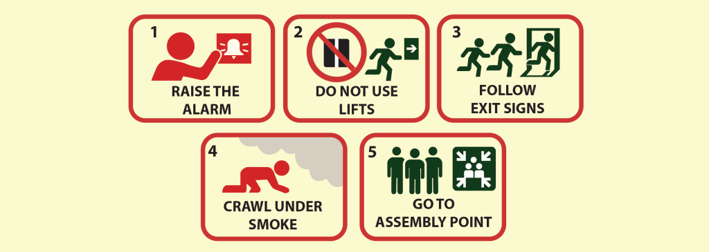 fire safety steps infographic